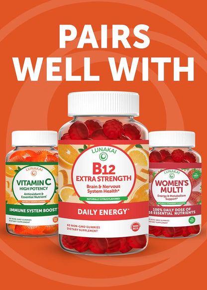 Lunakai Vitamin E 400 IU Gummies with – Colorantes naturales a base de frutas. – Image 8