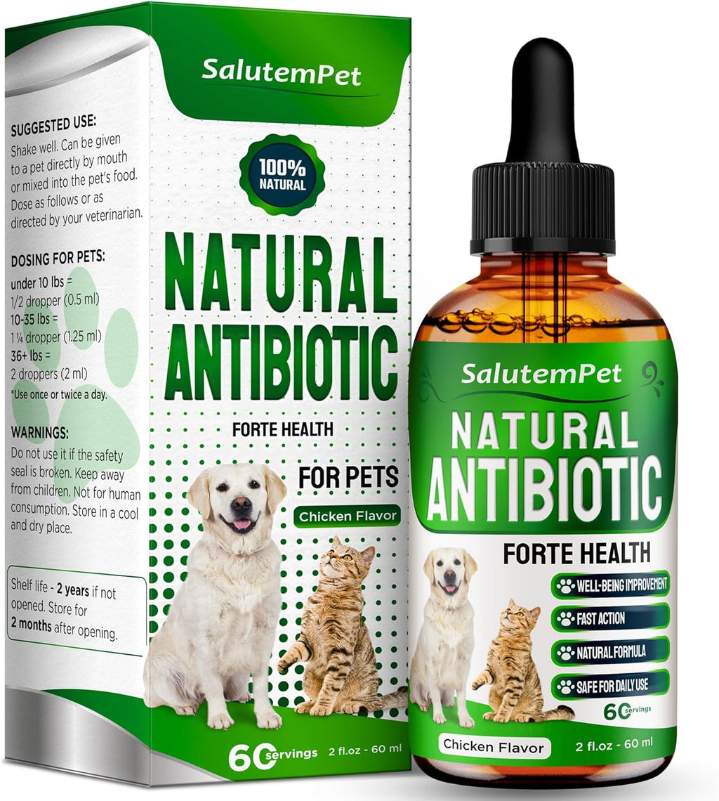Complemento Herbal Natural de Aceite de Orégano para Perros y Gatos - Apoyo para Alergias, Infecciones Urinarias y Sistema Inmunológico | 2 oz
