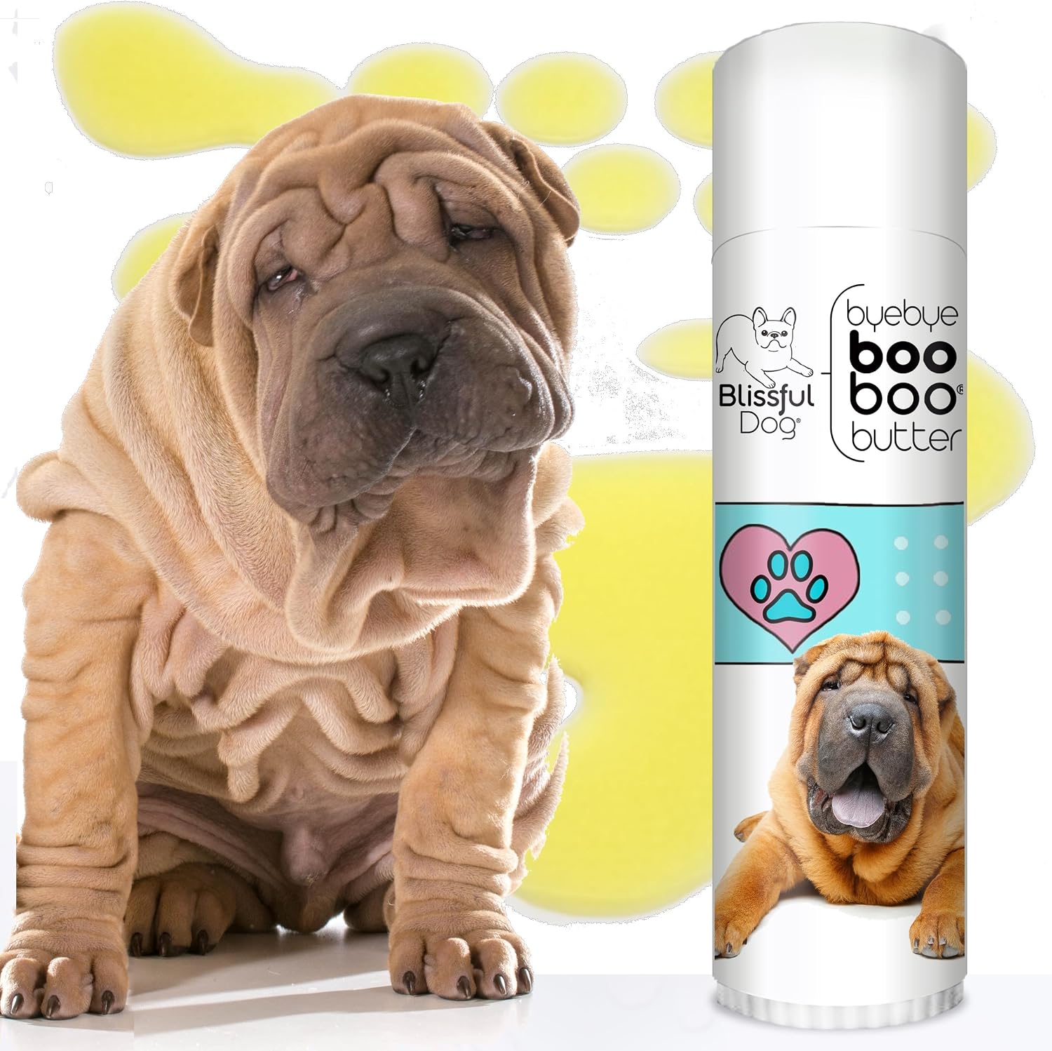 The Blissful Dog Bálsamo Booboo Butter para Chinese Shar Pei - 0,50 oz (Tubo)