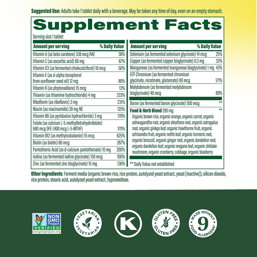 MegaFood Multivitamínico para Hombres 40+ - 60 Comprimidos