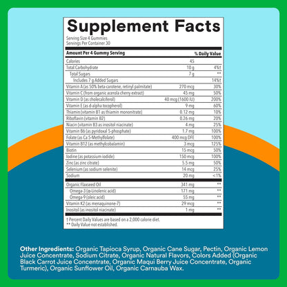 SmartyPants Multivitamínico para Hombres, Gominolas Orgánicas: Metilfolato, Omega 3 (ALA), Vitamina D3, C, B12, B6, A, K y – Image 3