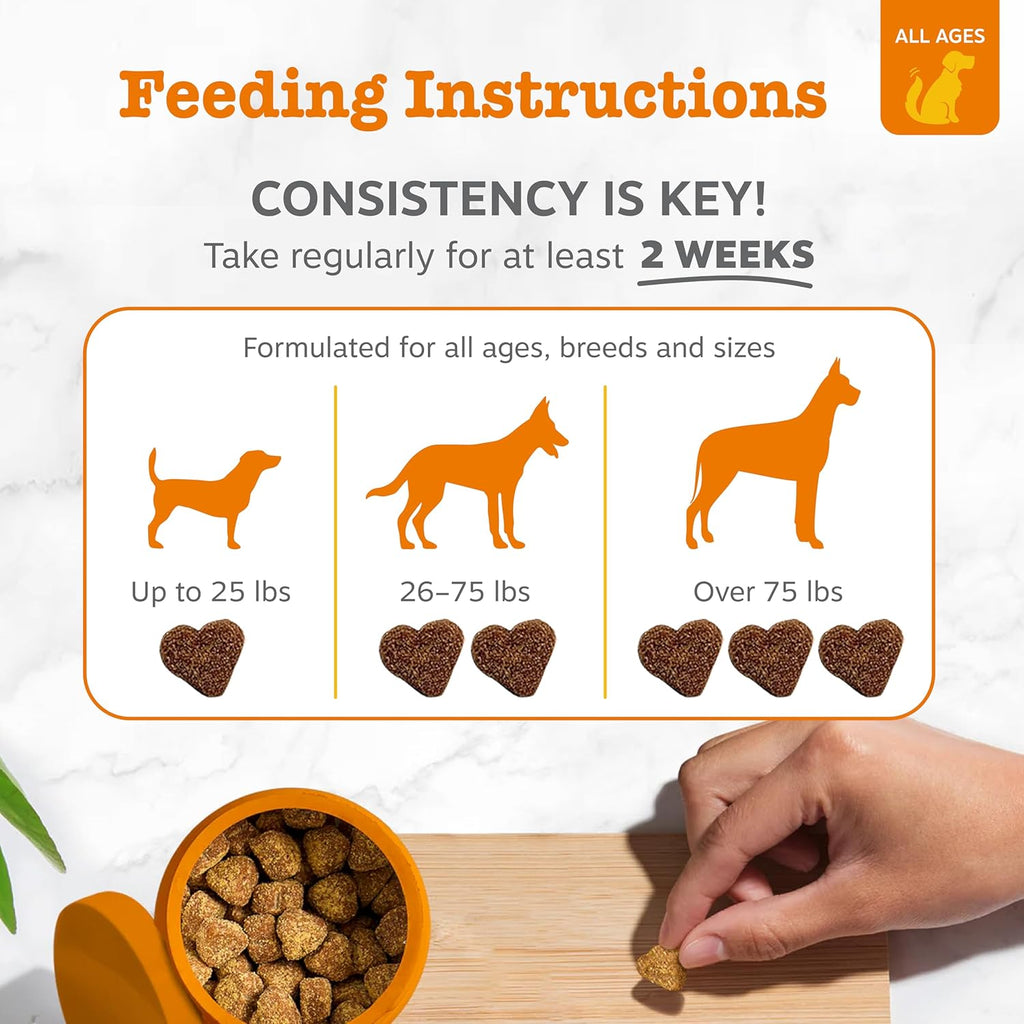 Zesty Paws Suplemento Hepático para Perros con Cardo Mariano, Cúrcuma y Colina - Mordeduras Blandas