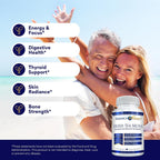 Research Verified Irish Sea Moss - Musgo de Mar, Fucus, Bardana, BioPerine - 60 Cápsulas - Vegano