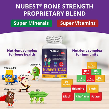 NuBest Tall Kids - Vitaminas para Niños de 2 – Vitamina D3: Favorece la absorción del calcio y el fósforo, y – Image 2