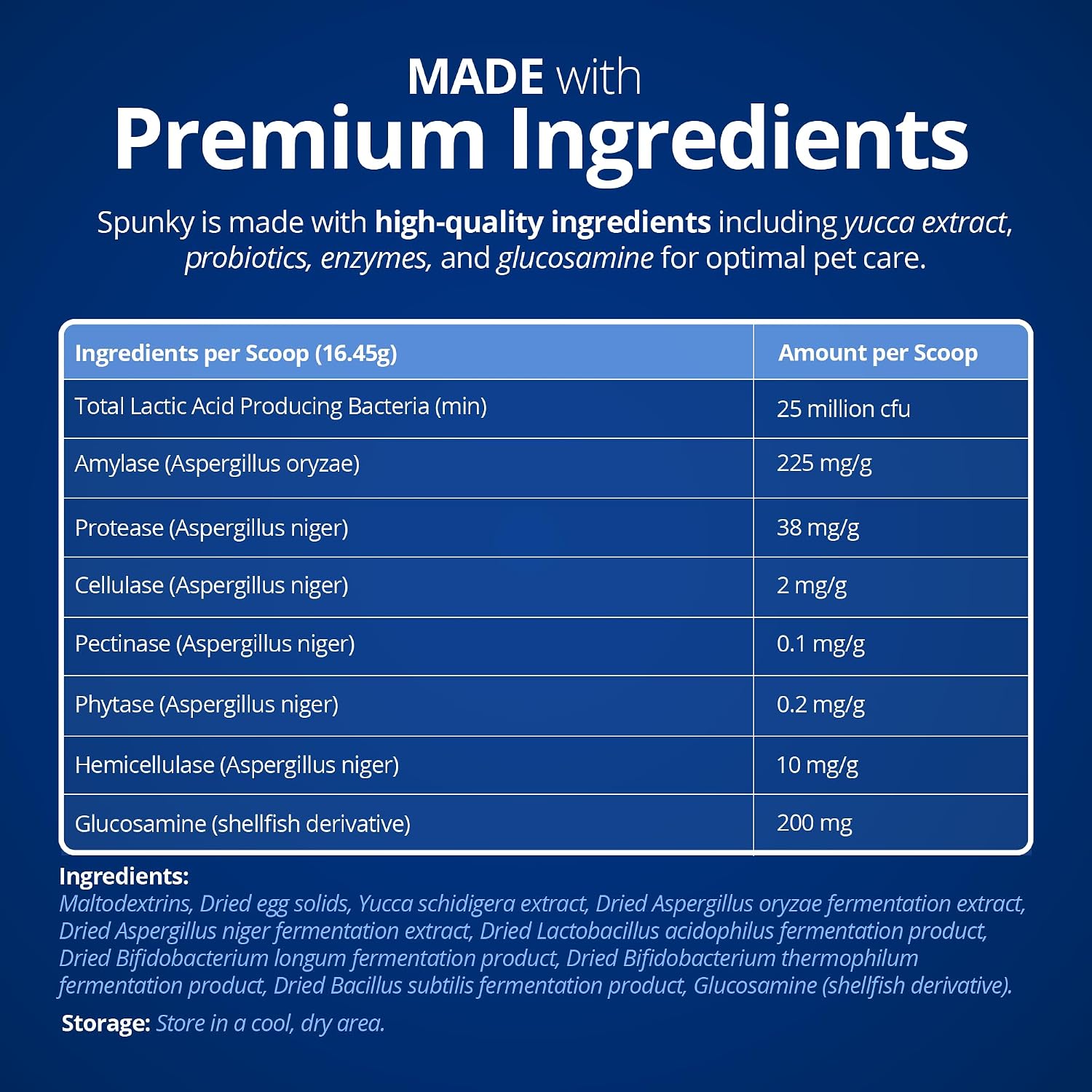 PROTHRIVE Spunky Digestive Supplement - Probióticos, Enzimas Digestivas, Soporte Articular para Perros y Gatos - 227g