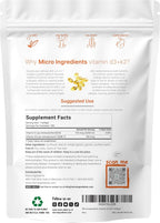 Micro Ingredients Vitamina D3 5,000 UI + K2 MK-7 100 mcg, 180 Cápsulas Blandas