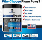 PlanoPaws Wild Alaskan Salmon Oil Chews para Perros - Omega 3 - 120 Unidades