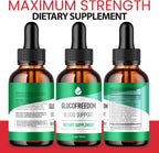 GlucoFreedom Drops (3 Pack) - Fórmula Oficial - Gotas Líquidas de Bienestar General, 6 oz