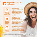 biophix Vitamina D3 10000 UI Alta Potencia - 120 Cápsulas Blandas - Non-GMO Sin Soja