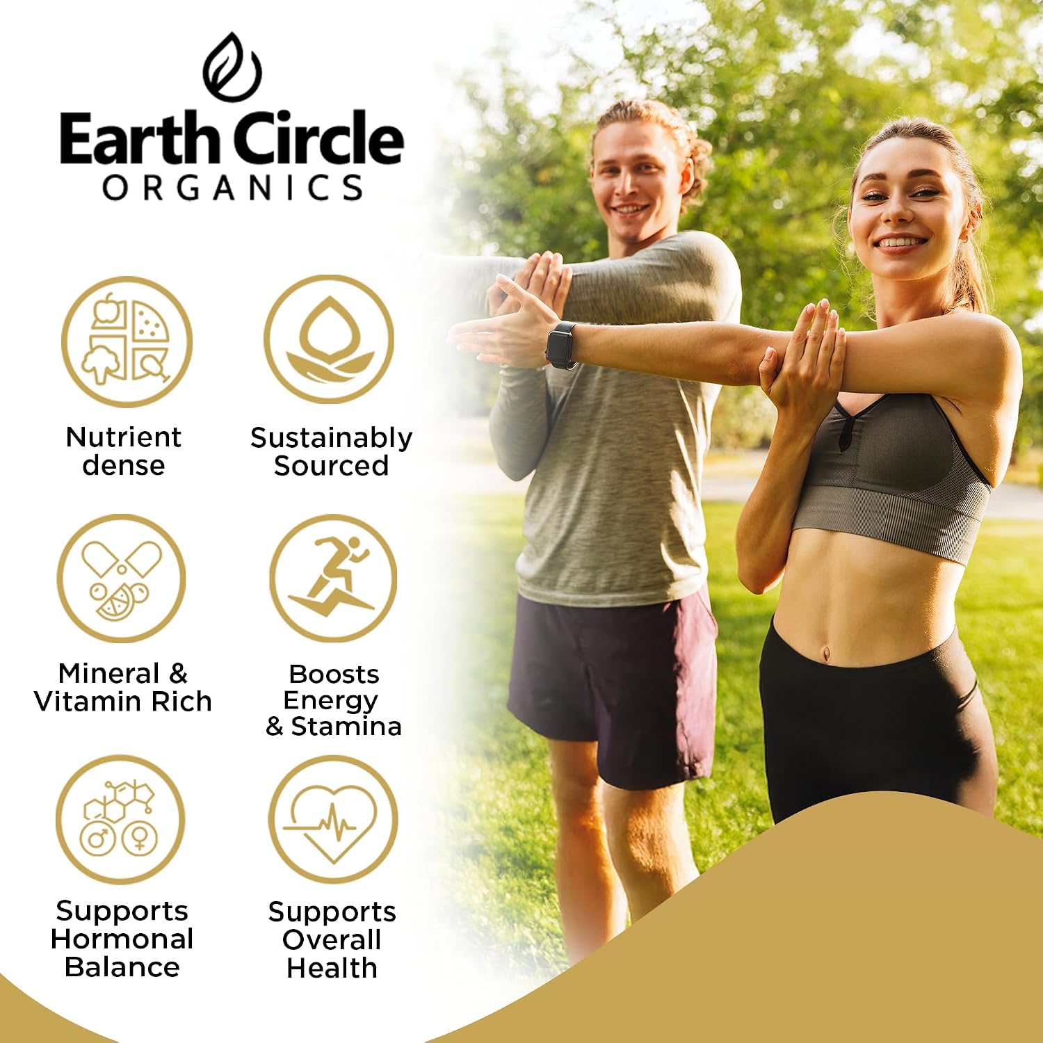 Earth Circle Organics Maca Amarilla Orgánica en Polvo - Pack de 2 (1 Libra c/u)