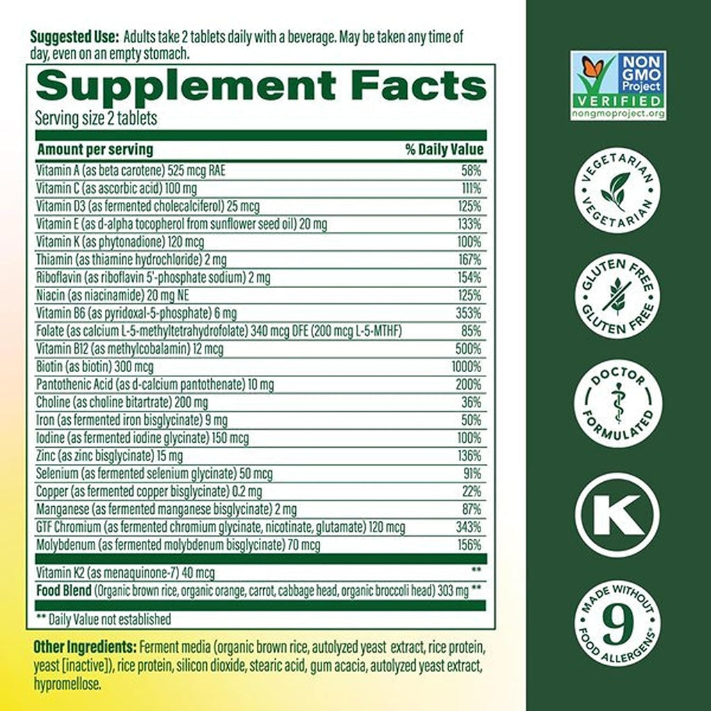 MegaFood Multivitamínico Avanzado para Mujeres Mayores de 40 - 120 Comprimidos