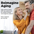 Vital Vitamins Suplemento NAD+ - NAD+ (Nicotinamida Adenina Dinucleótido) para Hombres y Mujeres - Con Administración Liposomal - Apoyo a la Vitalidad Celular, Energía, Concentración - 30 Días