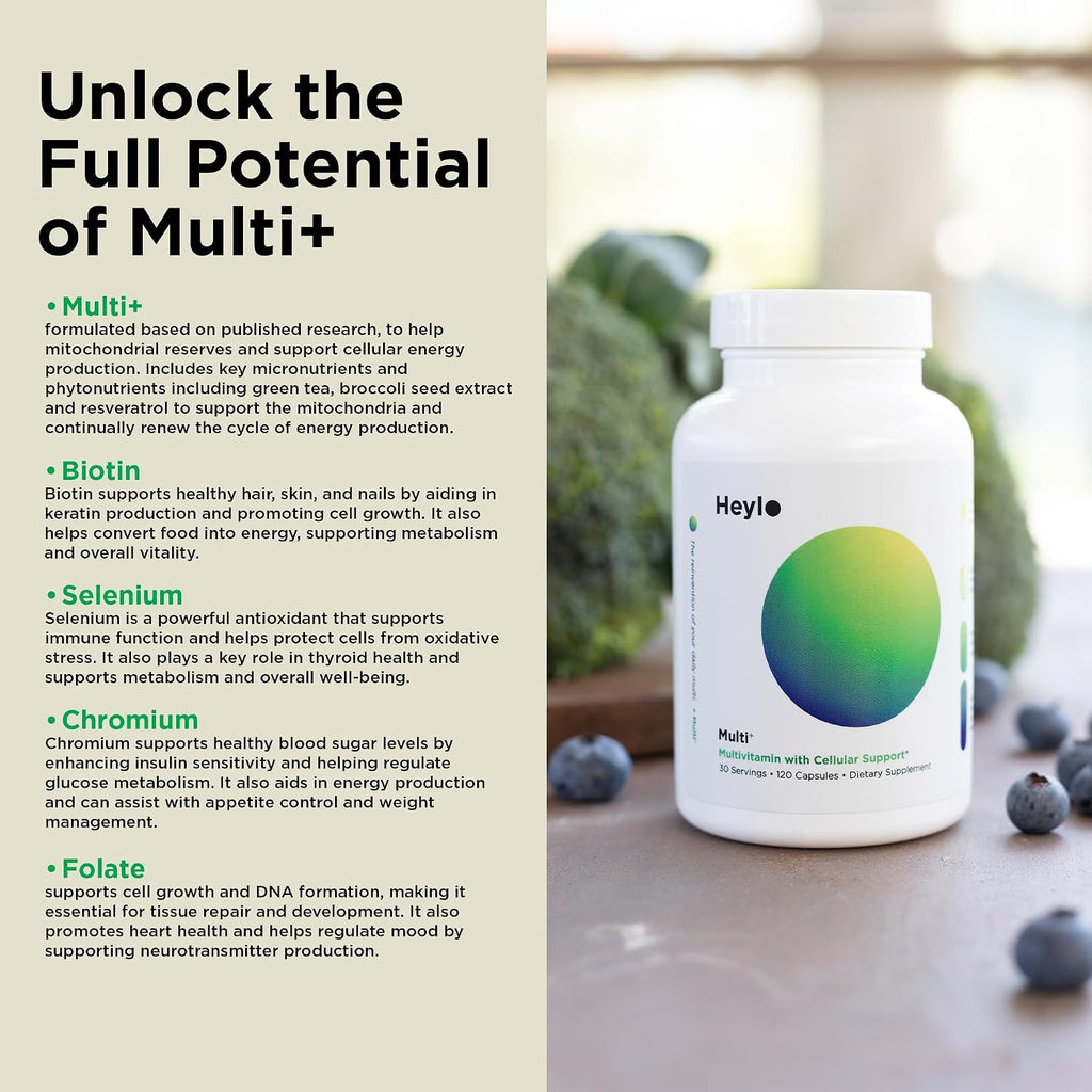 Heylo Multi+ Multivitamínico Avanzado – 120 Cápsulas
