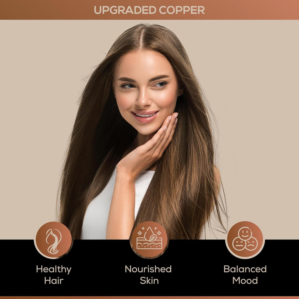 Upgraded Formulas Cobre Líquido con Nano Minerales - Cabello Saludable, Piel Nutrida y Equilibrio - Vegano, Paleo (60 ml)