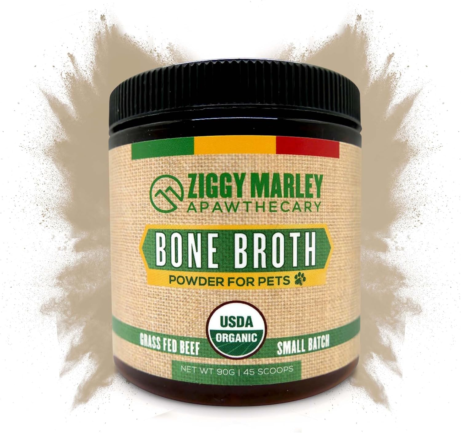 Ziggy Marley's USDA Organic Reishi Mushroom Powder para Perros y Gatos – 90g