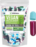XPRS Nutra Cápsulas Vacías Veganas Tamaño 0 - 1000 Unidades - Cápsulas Vegetarianas para Rellenar - DIY Suplementos (Multicolor)