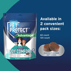 Pet Protect Suplemento Body Comfort+ para Perros, Formulado por Veterinarios con Alenza, Apoya la Respuesta Inflamatoria Normal, Snacks Blandos Sabor a Pollo (120 Unidades)