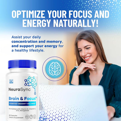 (5 Pack) NeuroSync Brain Capsules – 300 Cápsulas para 5 Meses