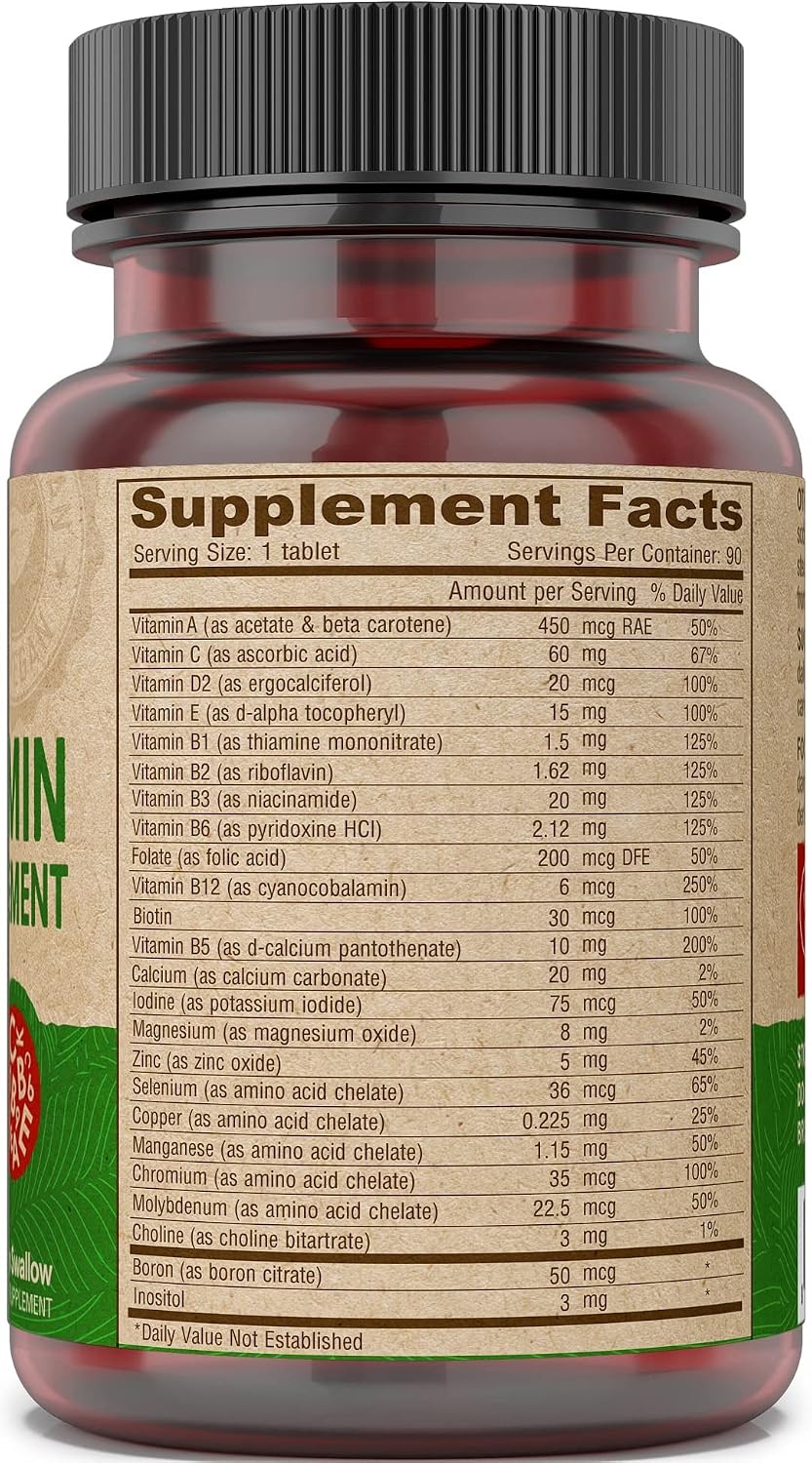 Deva Multivitamínico y Mineral Vegano Sin Hierro - Fórmula de Alta Potencia - 90 Comprimidos