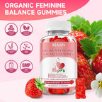 Gominolas de Equilibrio Femenino para Mujeres, Sabor Fresa, Veganas, Sin Gluten, 60 Gominolas