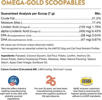 NaturVet Scoopables Omega-Gold Aceite de Anchoa y Salmón para Perros y Gatos - 311 g – Image 8