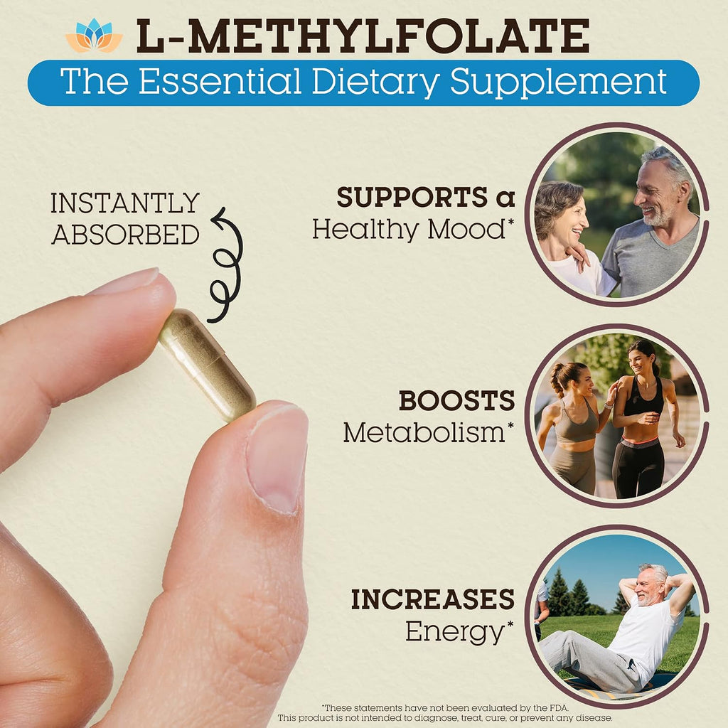 Teraputics L-Metilfolato 15 mg | 120 Cápsulas Veganas