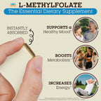 Teraputics L-Metilfolato 15 mg | 120 Cápsulas Veganas