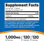 Nutricost L-Glicina 1000mg, 120 Cápsulas Vegetarianas