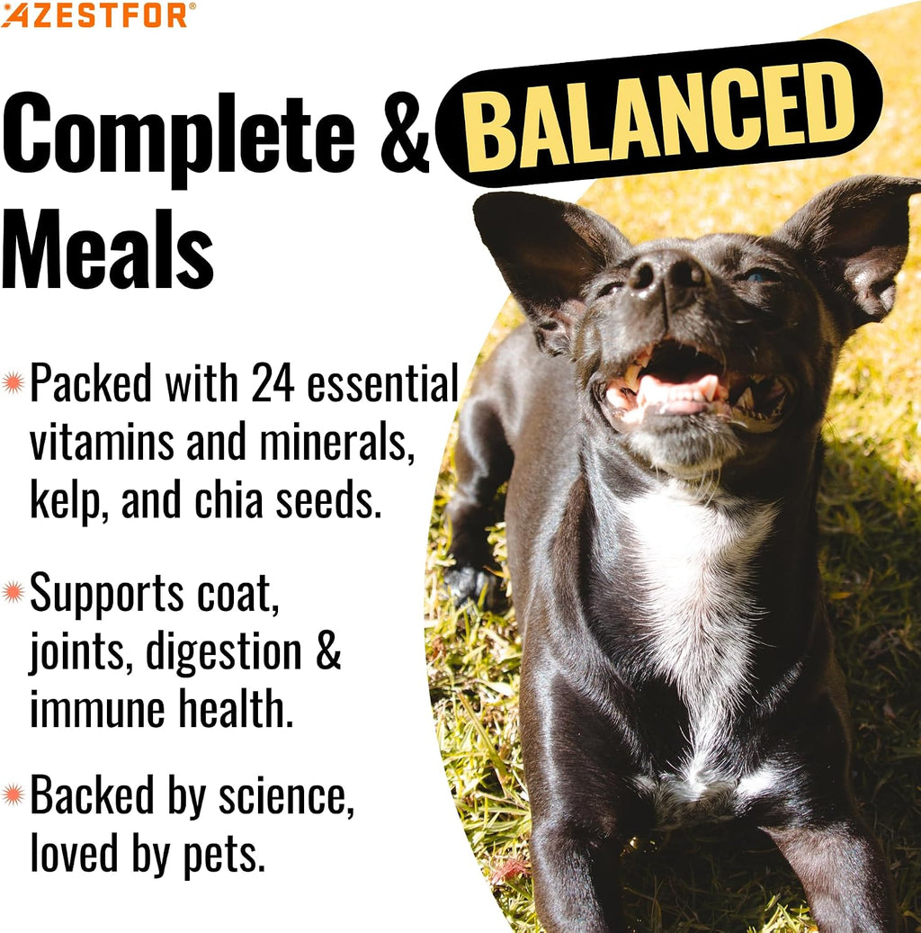 Polvo Pre-Mezcla de Vitaminas para Comida Casera de Perros – 24 Nutrientes Esenciales – Suplemento para Raw, BARF y Sin Granos – Todas las Razas y Edades – 16 oz Sabor Vegetal