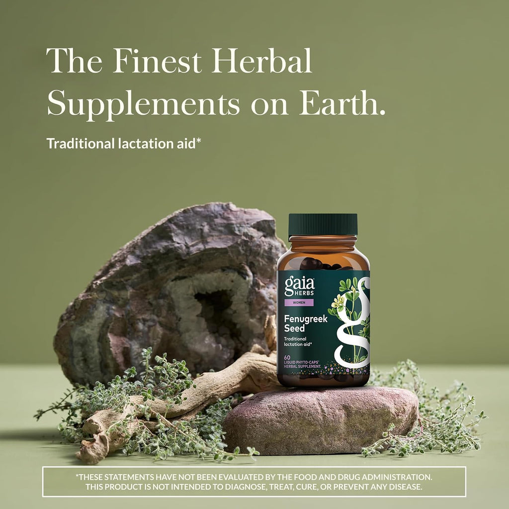 Gaia Herbs Semilla de Fenogreco - 60 Cápsulas Líquidas Veganas