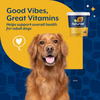 NaturVet VitaPet Vitaminas Diarias para Perros Adultos con Ayuda para el Aliento, 60 Comprimidos Blandos