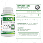 MAAC10 TMG 1000mg - Suplemento de Trimetilglicina (Betaína Anhidra) - Apoyo a la Metilación y Metabolismo de la Homocisteína - 120 Cápsulas