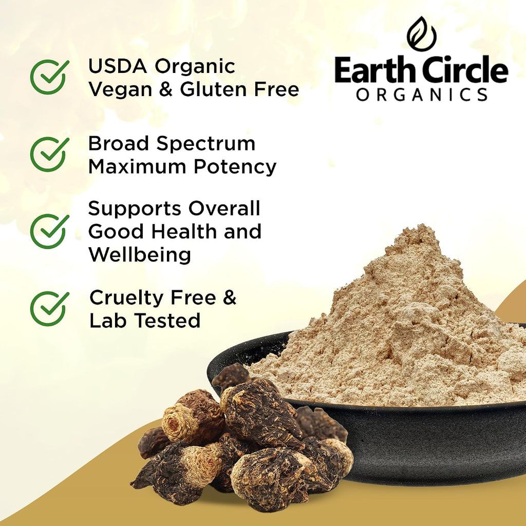 Earth Circle Organics Maca Negra Orgánica en Polvo (227g, Pack de 2)