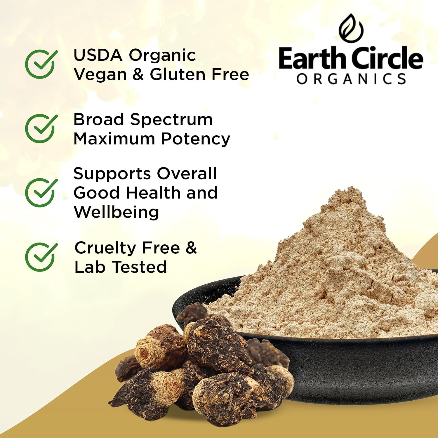 Earth Circle Organics Maca Negra Orgánica en Polvo (227g, Pack de 2)