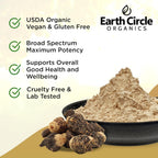 Earth Circle Organics Maca Negra Orgánica Peruana en Polvo (227g, Pack de 3)