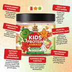 Bear Bites Gummies - Gomitas Proteicas Vegetales para Niños - Sin Azúcar, Veganas, con Vitamina C - 90 Unidades