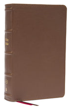 Santa Biblia KJV: Letra Grande, Columna Única, Referencias Cruzadas, Piel Genuina Marrón