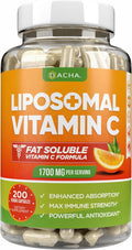 DACHA Vitamina C Liposomal Natural - 1700 mg, 200 Cápsulas - Alta Absorción, Vegano