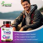 Humming Herbs TMG Suplemento de Trimetilglicina 500 mg – 90 Cápsulas Veganas | Encapsulación Microcristalina para Mayor Biodisponibilidad | Donante de Metilo para el Apoyo del Corazón, Cerebro y Homocisteína