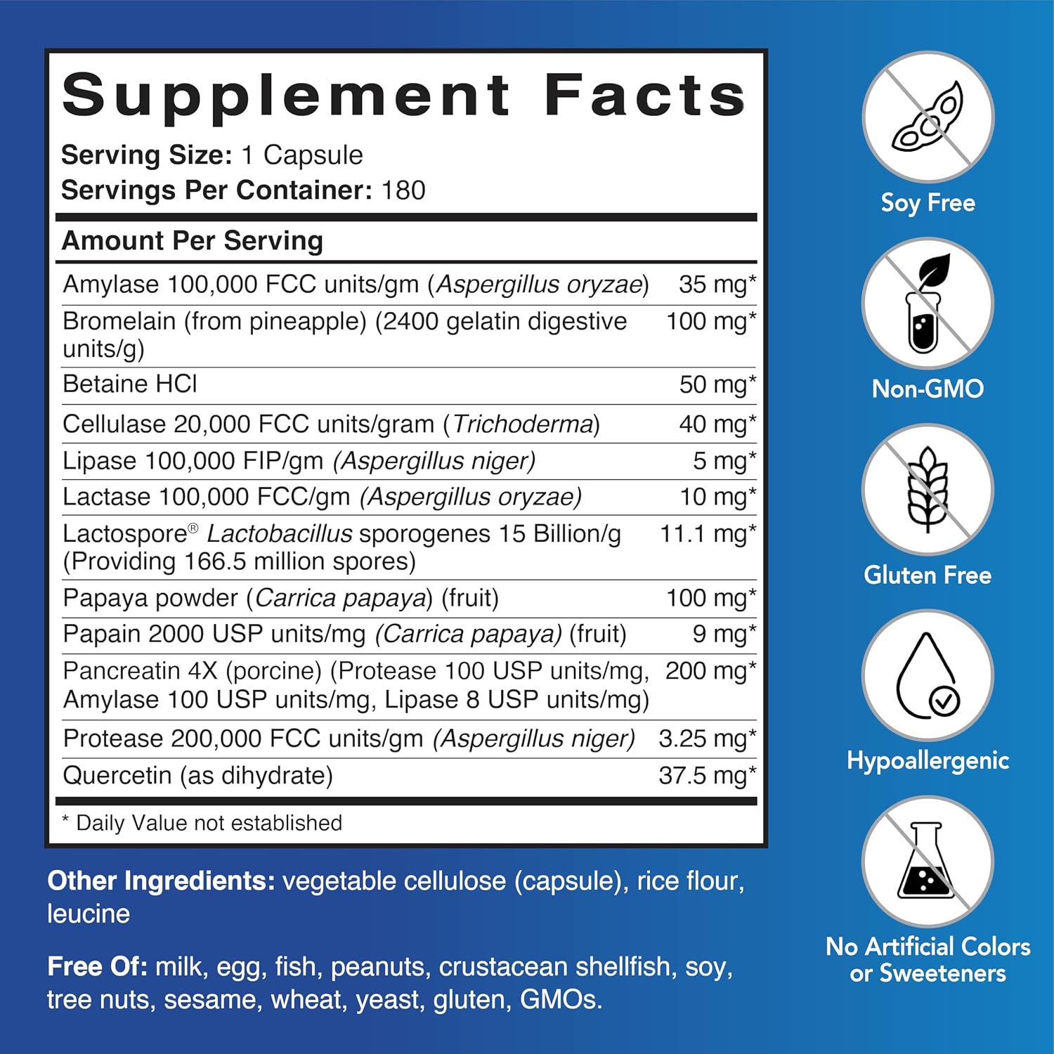 Patient One GI-One - Digestive Enzymes & Probiotics - 180 Capsules