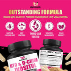 BMVINVOL Myo-Inositol y D-Chiro Inositol 2050mg con Folato, Vitamina D y Ashwagandha - 120 Cápsulas