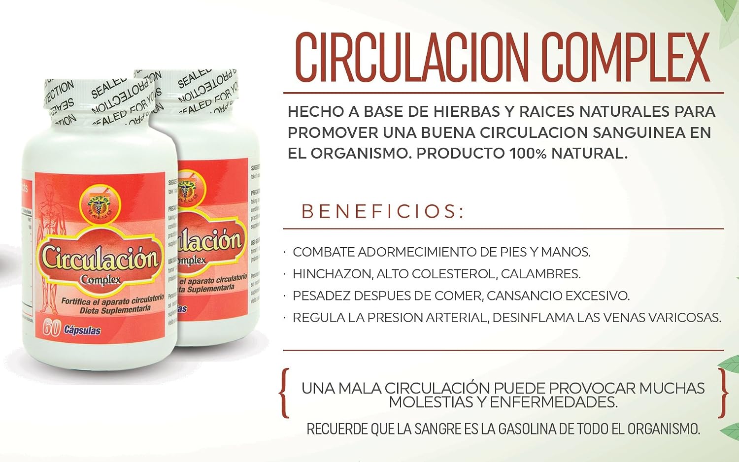 Circulación Complex - Cápsulas naturales para la circulación (Set de 2 frascos)