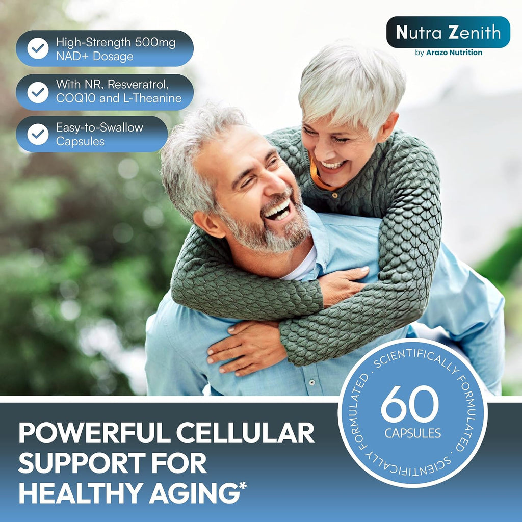 Suplemento NAD+ con Nicotinamida Ribósido, CoQ10 y Resveratrol – 60 Cápsulas