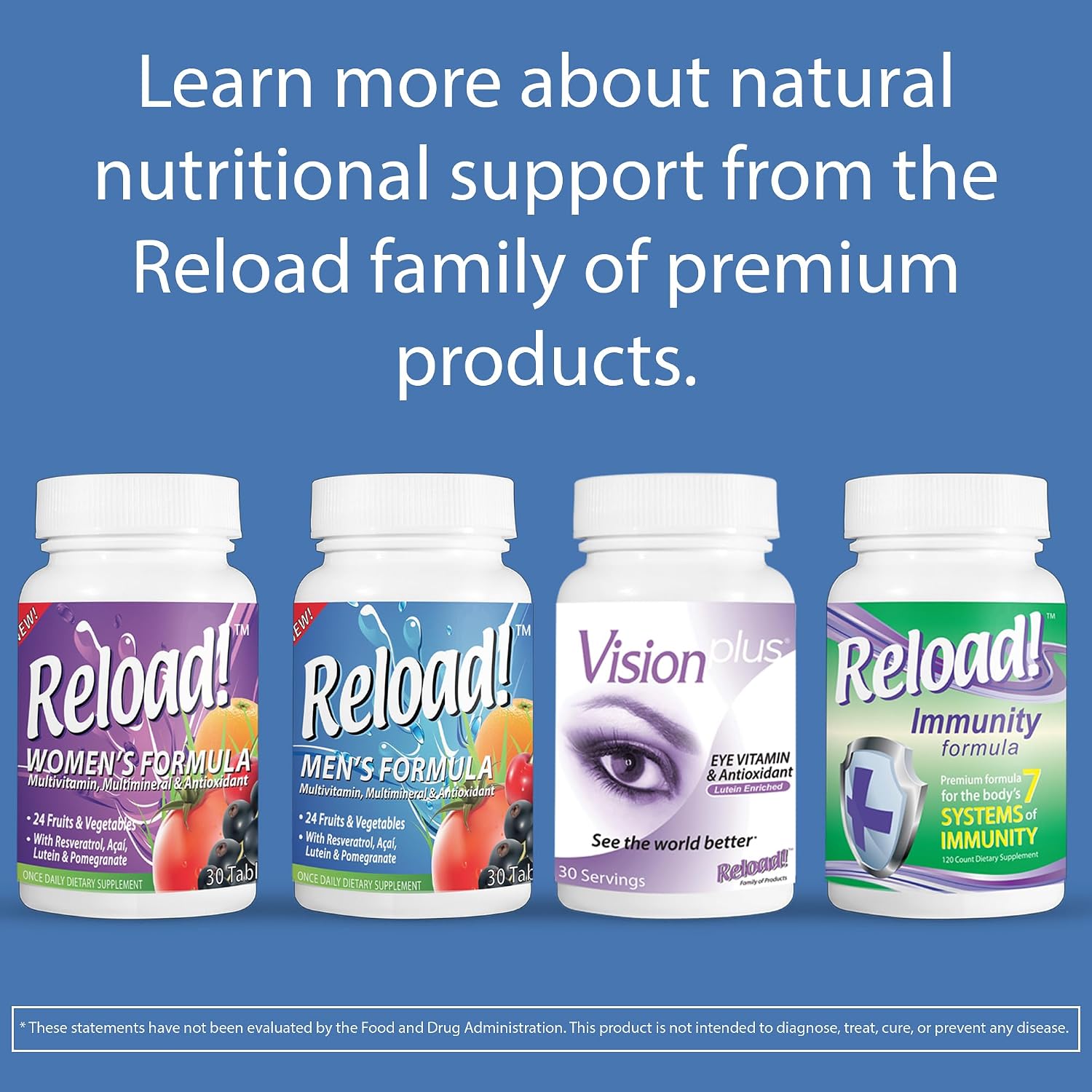 Reload! for Men Multivitamínico Natural con 24 Frutas y Verduras