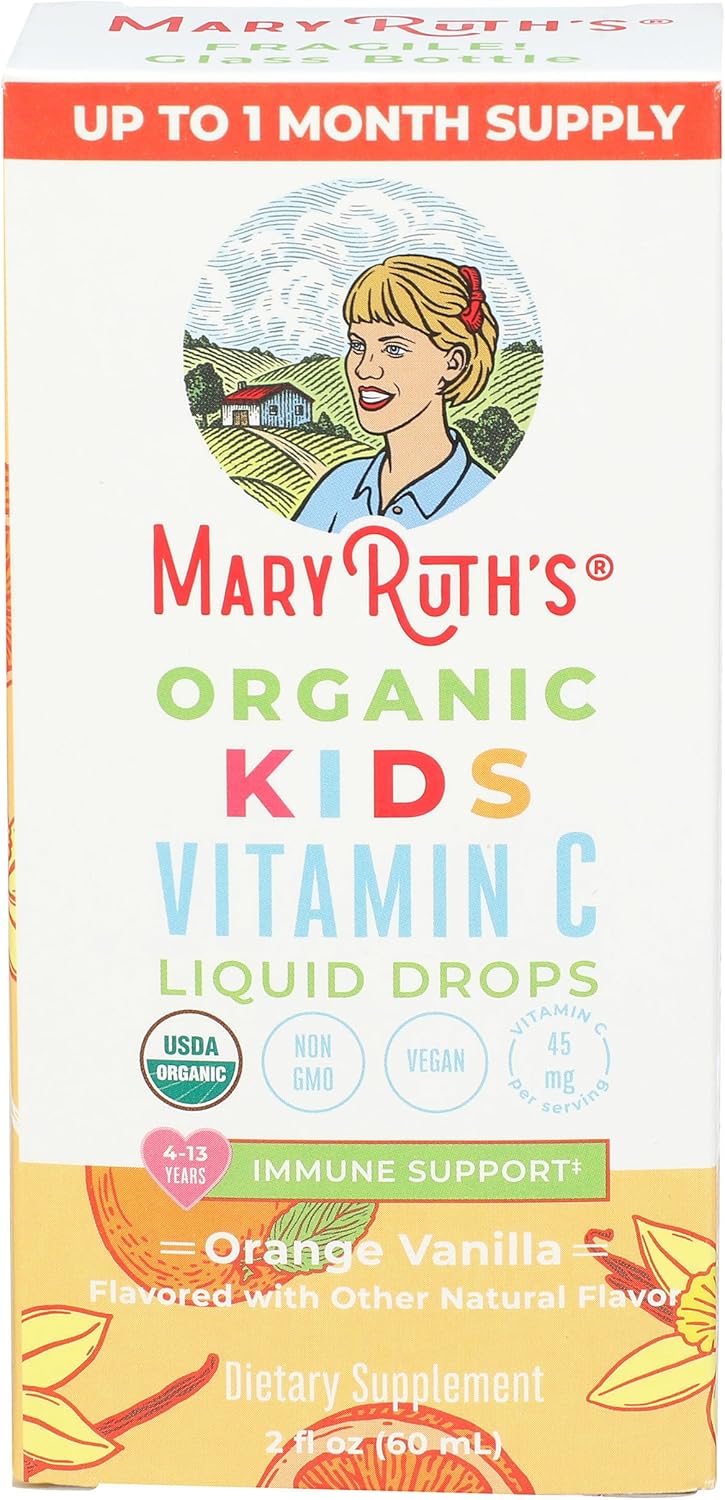 MaryRuth's Gotas de Vitamina C Orgánica para Niños - A base de Acerola - 59 ml (2 oz)
