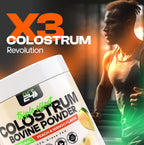 Cure24 Bovine Colostrum X3 - Calostro Bovino en Polvo, Sabor Melocotón Mango, 100% Puro y Natural