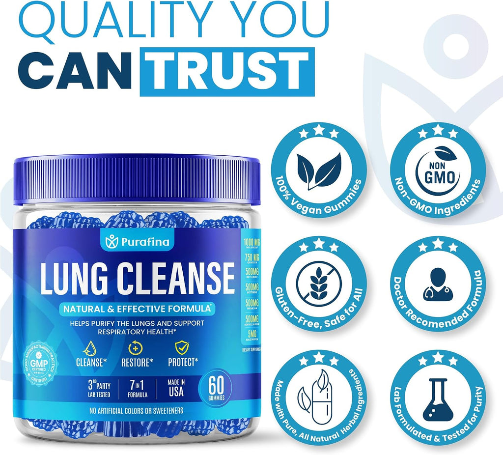Purafina Lung Cleanse Gummies 7 en 1 - 60 Gominolas