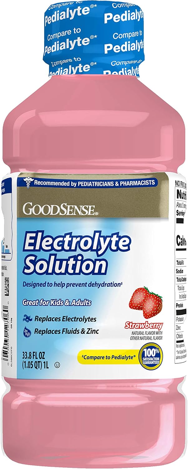 GoodSense Solución de Electrolitos, Sabor Fresa - 1 L (33.8 fl oz)