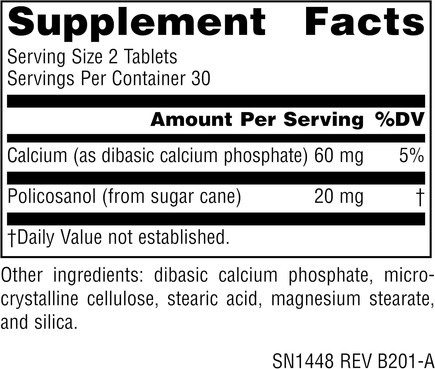 Source Naturals Policosanol 10 mg - 60 Comprimidos