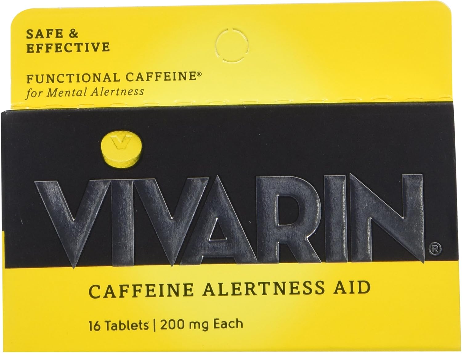 Vivarin Cafeína 200 mg, 48 Comprimidos (3 Envases de 16)